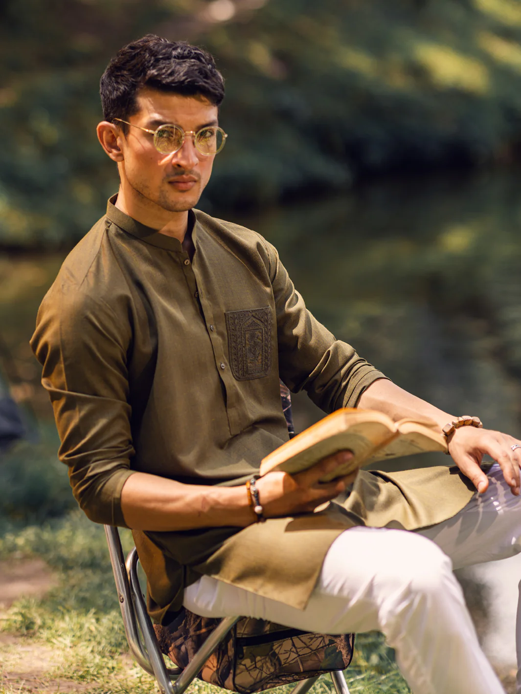 Green Kurta - AL-K-1114A - Image 4