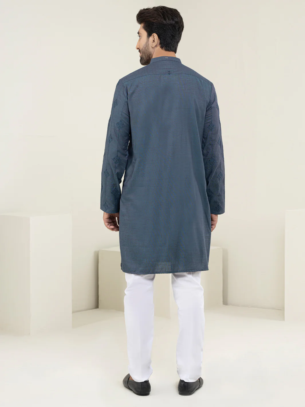 Blue Kurta - AL-K-1120B - Image 2