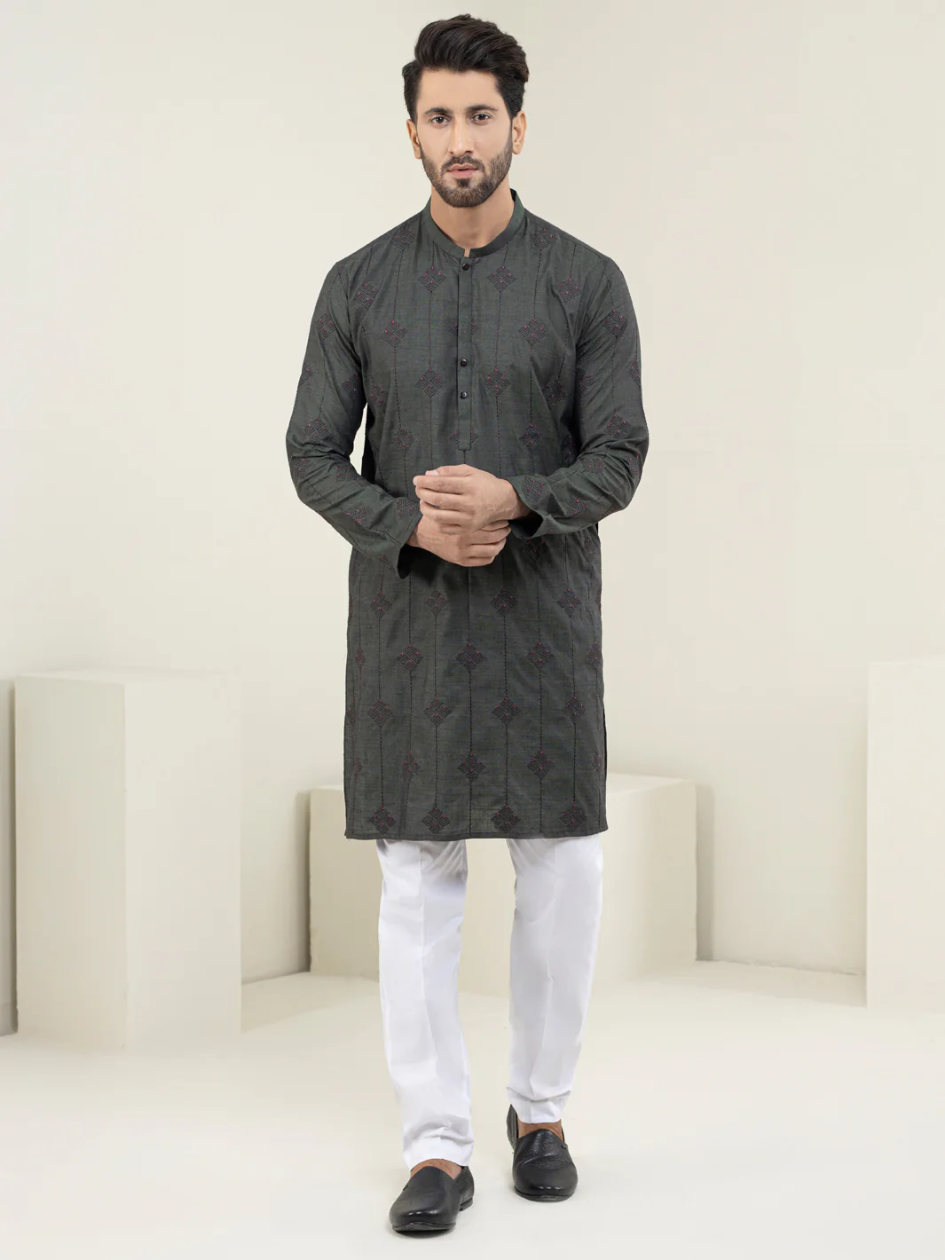 Green Kurta - AL-K-1120C