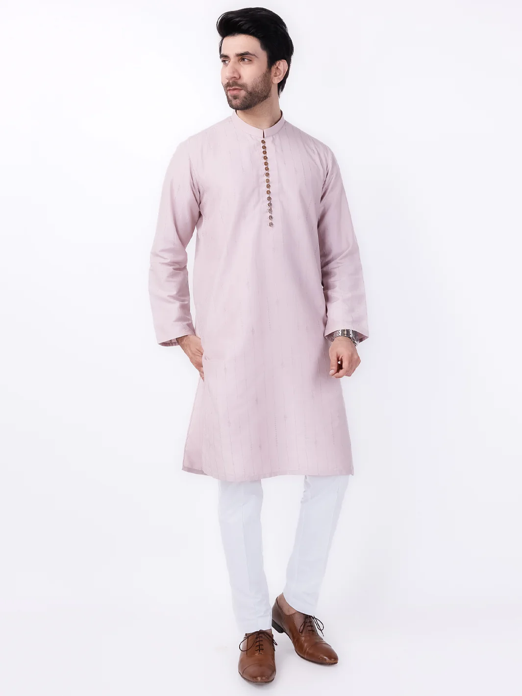Lilac Blended Kurta - AL-K-1121C