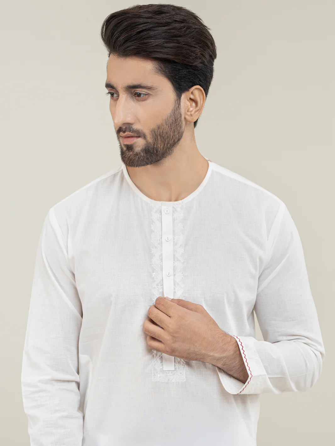 White Kurta - AL-K-1132 - Image 2