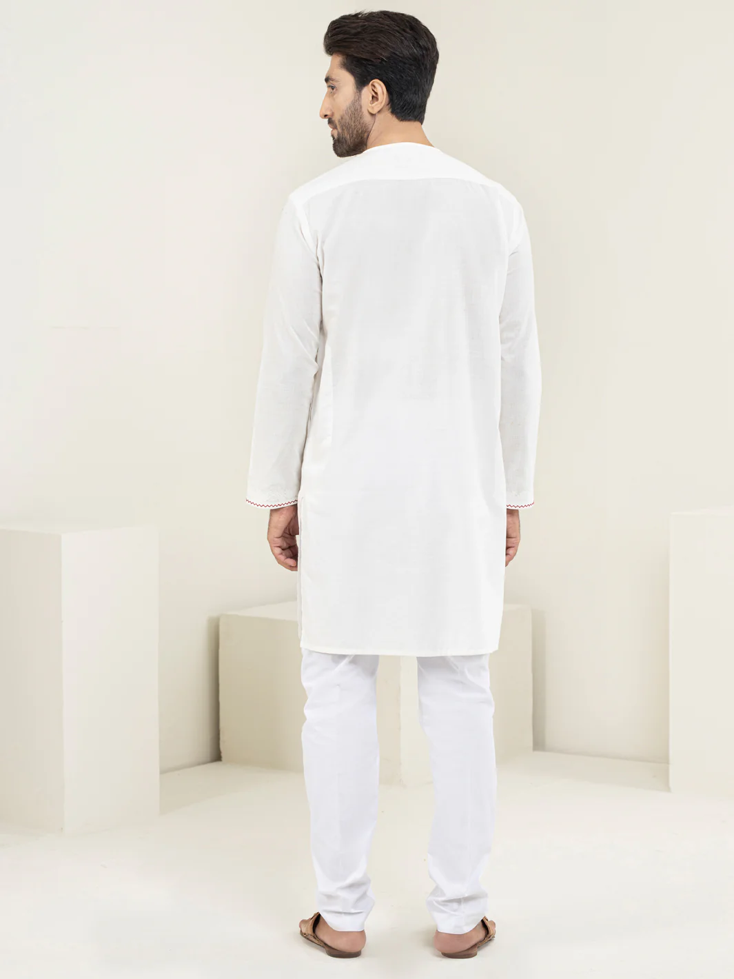 White Kurta - AL-K-1132 - Image 3