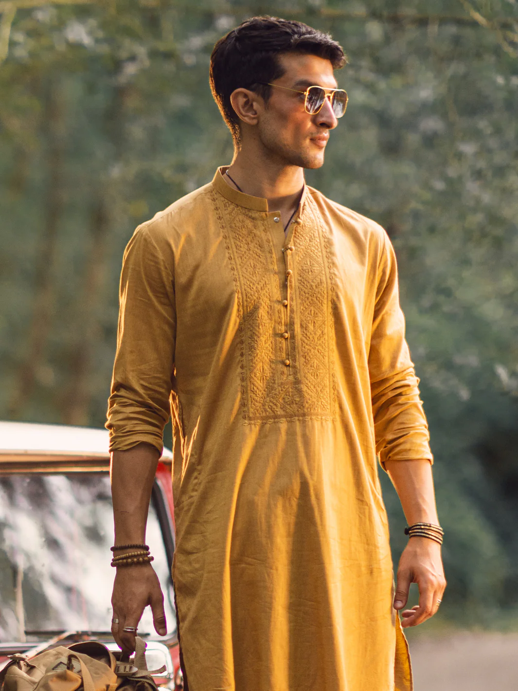 Mustard Kurta - AL-K-1135A - Image 4