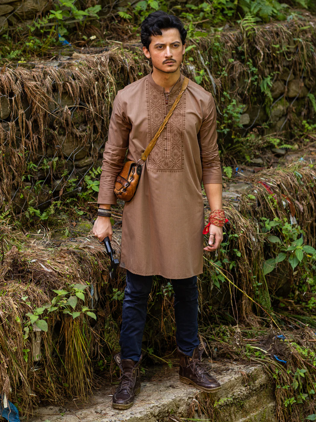 Brown Kurta - AL-K-1135E