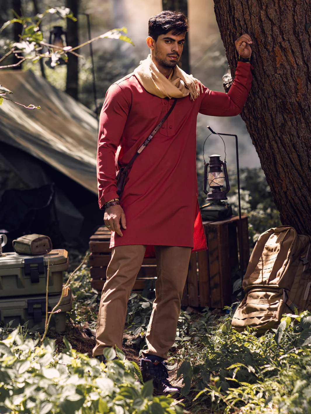 Red Kurta - AL-K-1143A