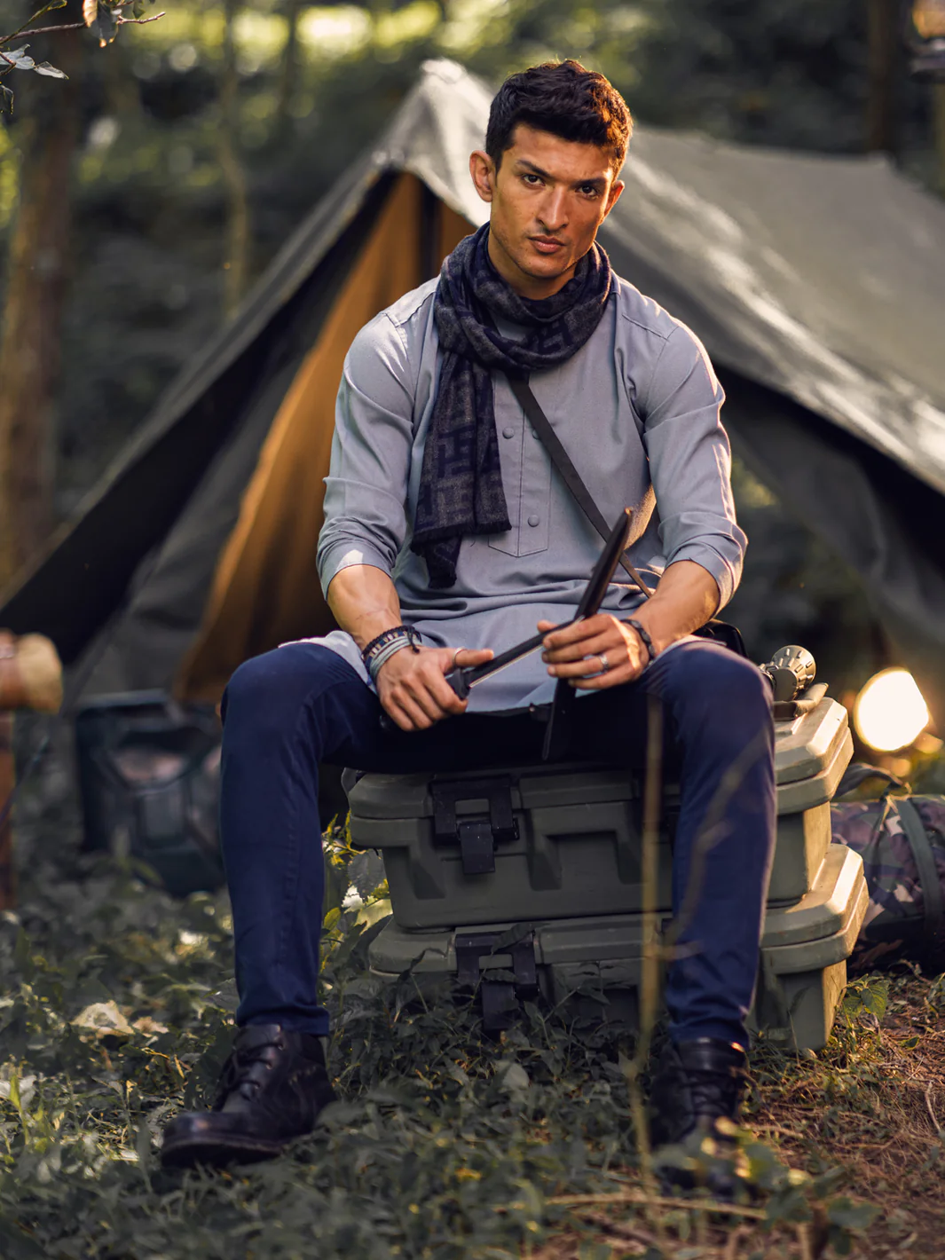 Grey Kurta - AL-K-1143C