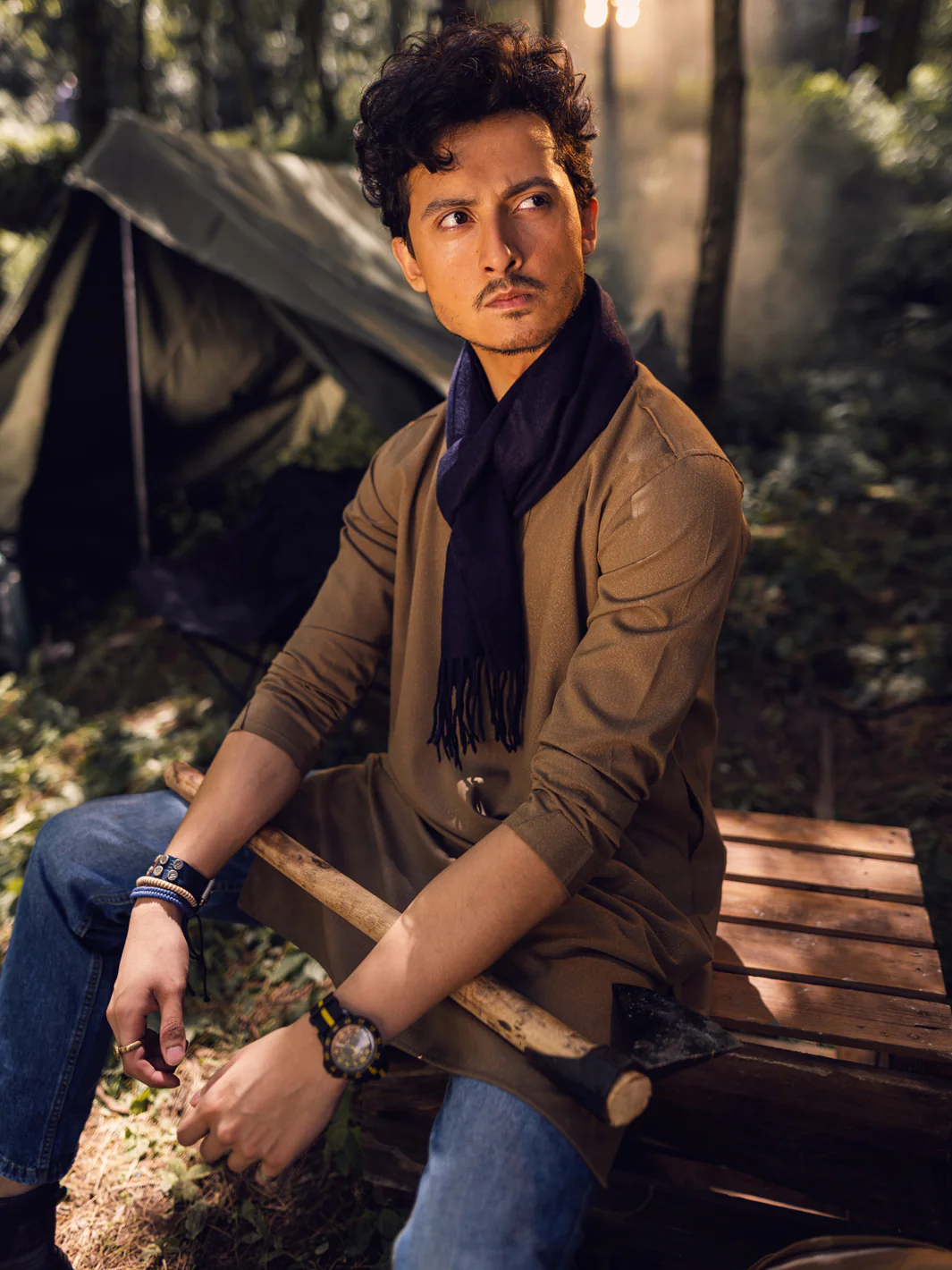 Green Kurta - AL-K-1143D - Image 2