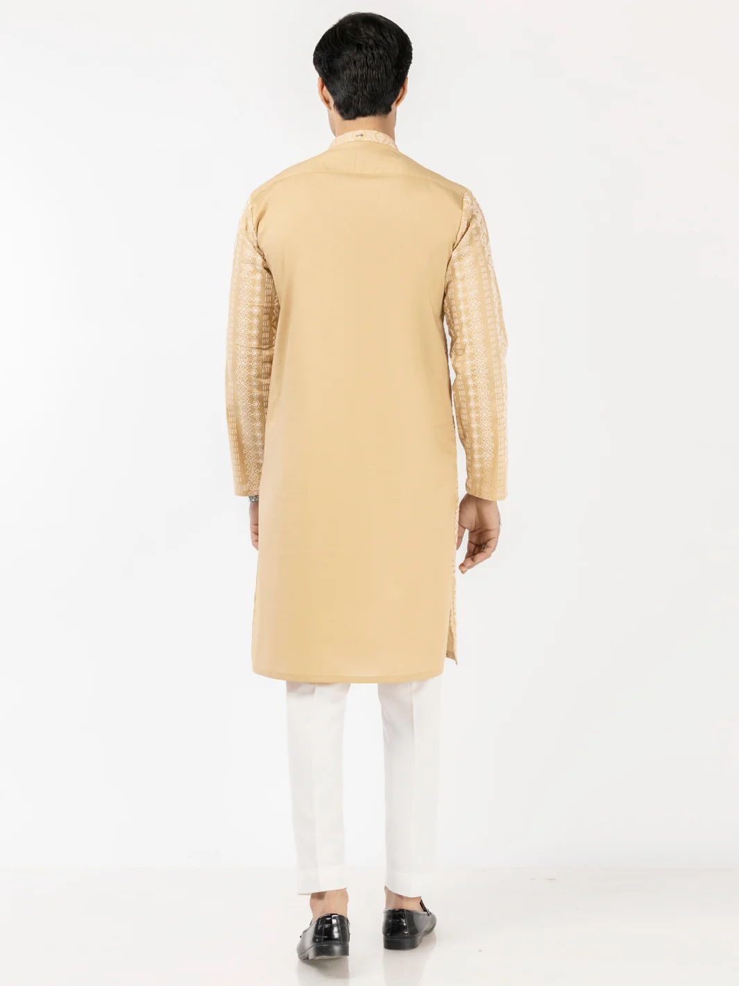 Beige Cotton Kurta - AL-K-1206A - Image 2