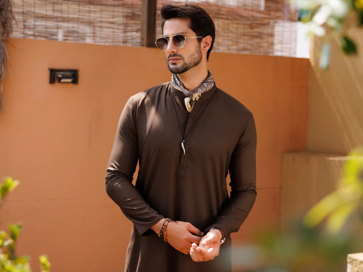 Green Blended Kurta - AL-K-1227 - Image 5