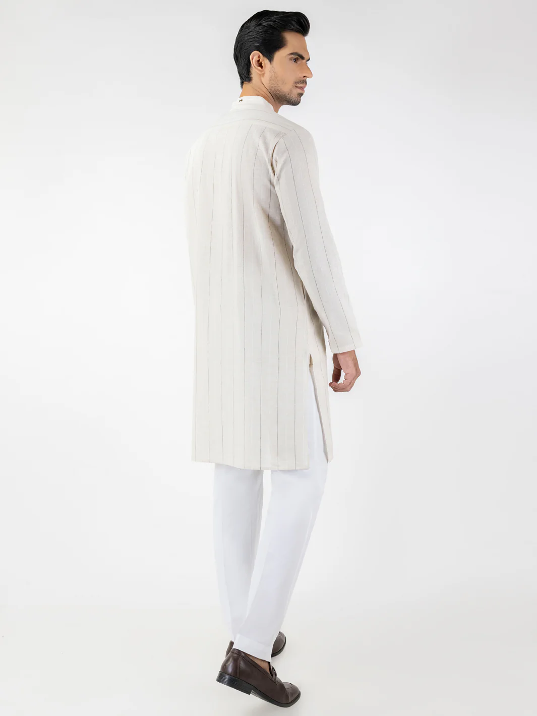 Fawn Blended Kurta - AL-K-1228 - Image 2