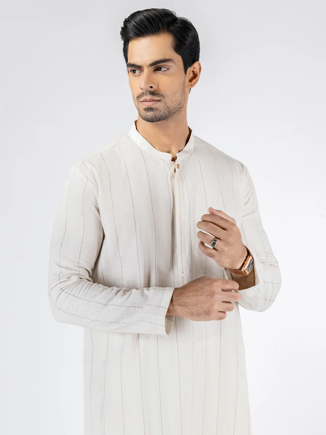 Fawn Blended Kurta - AL-K-1228 - Image 4