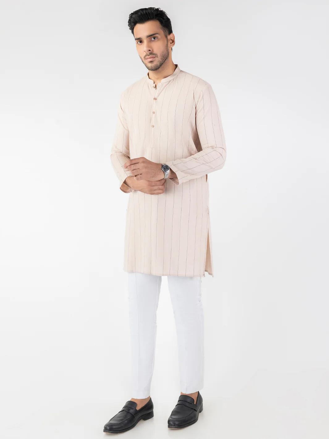 Peach Blended Kurta - AL-K-1230