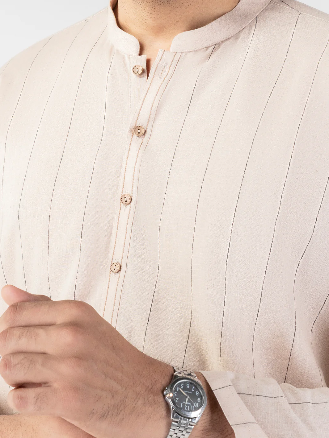 Peach Blended Kurta - AL-K-1230 - Image 4