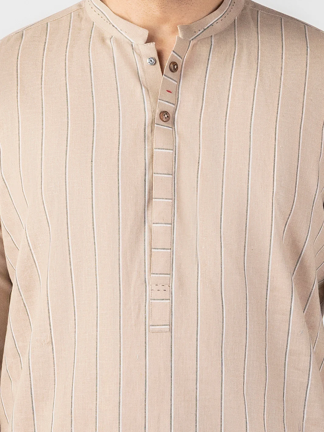 Light Brown Blended Kurta - AL-K-1246 - Image 5