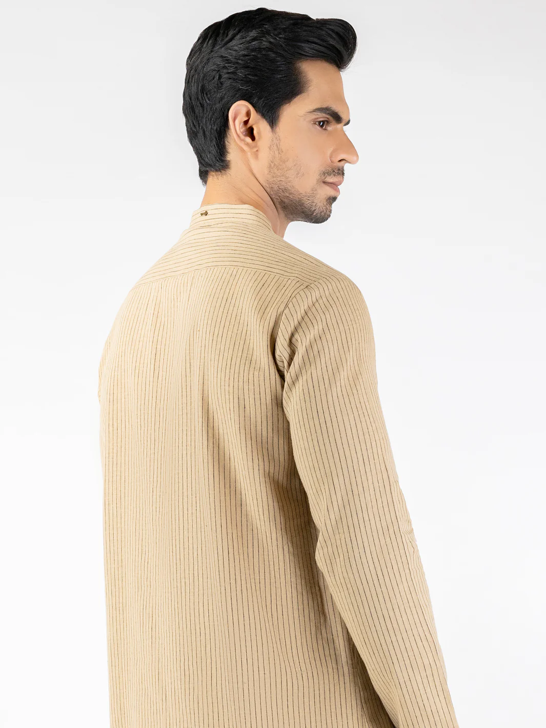 Khaki Blended Kurta - AL-K-1250 - Image 3