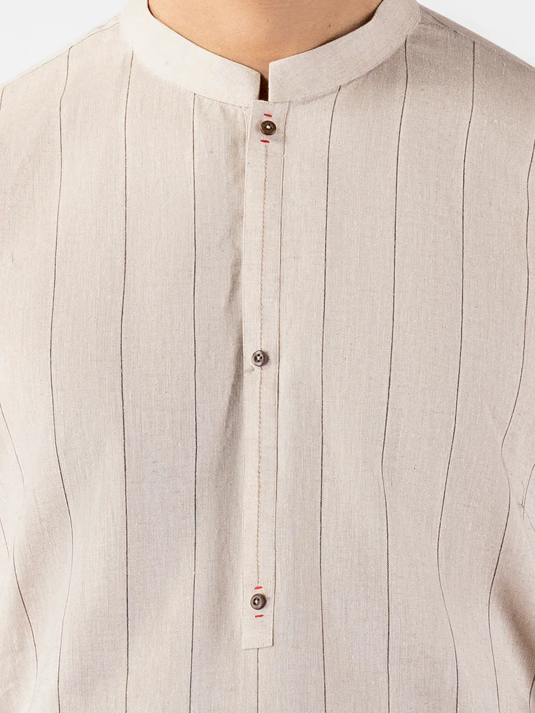 Beige Blended Kurta - AL-K-1252 - Image 3