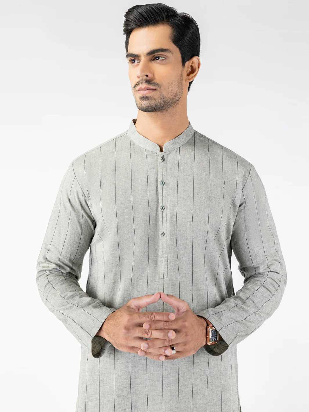 Green Blended Kurta - AL-K-1253 - Image 3