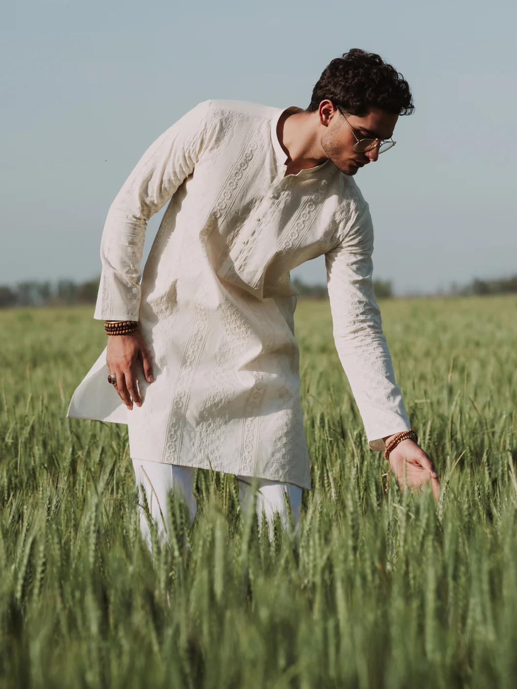 Cream Cotton Kurta - AL-K-1255C