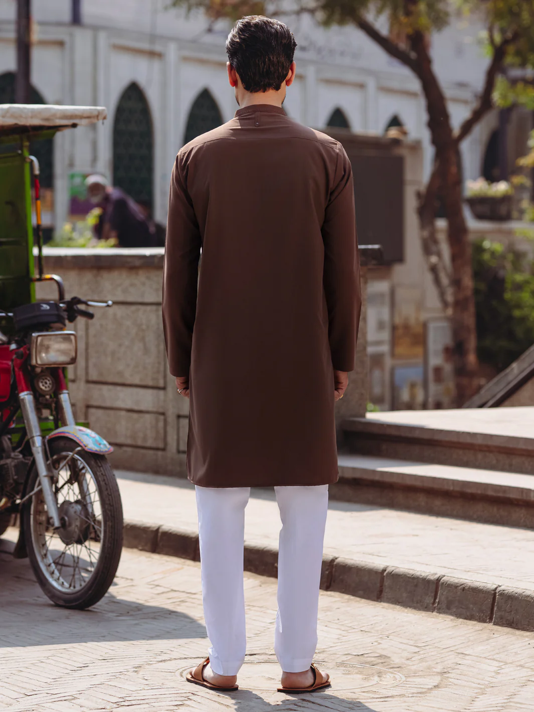 Brown Blended Kurta - AL-K-1257 - Image 2
