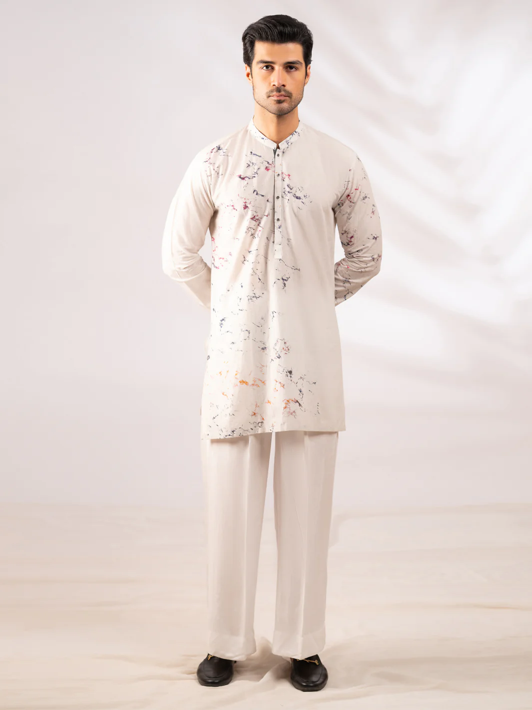 Sky Blue Cotton Kurta - AL-K-1284