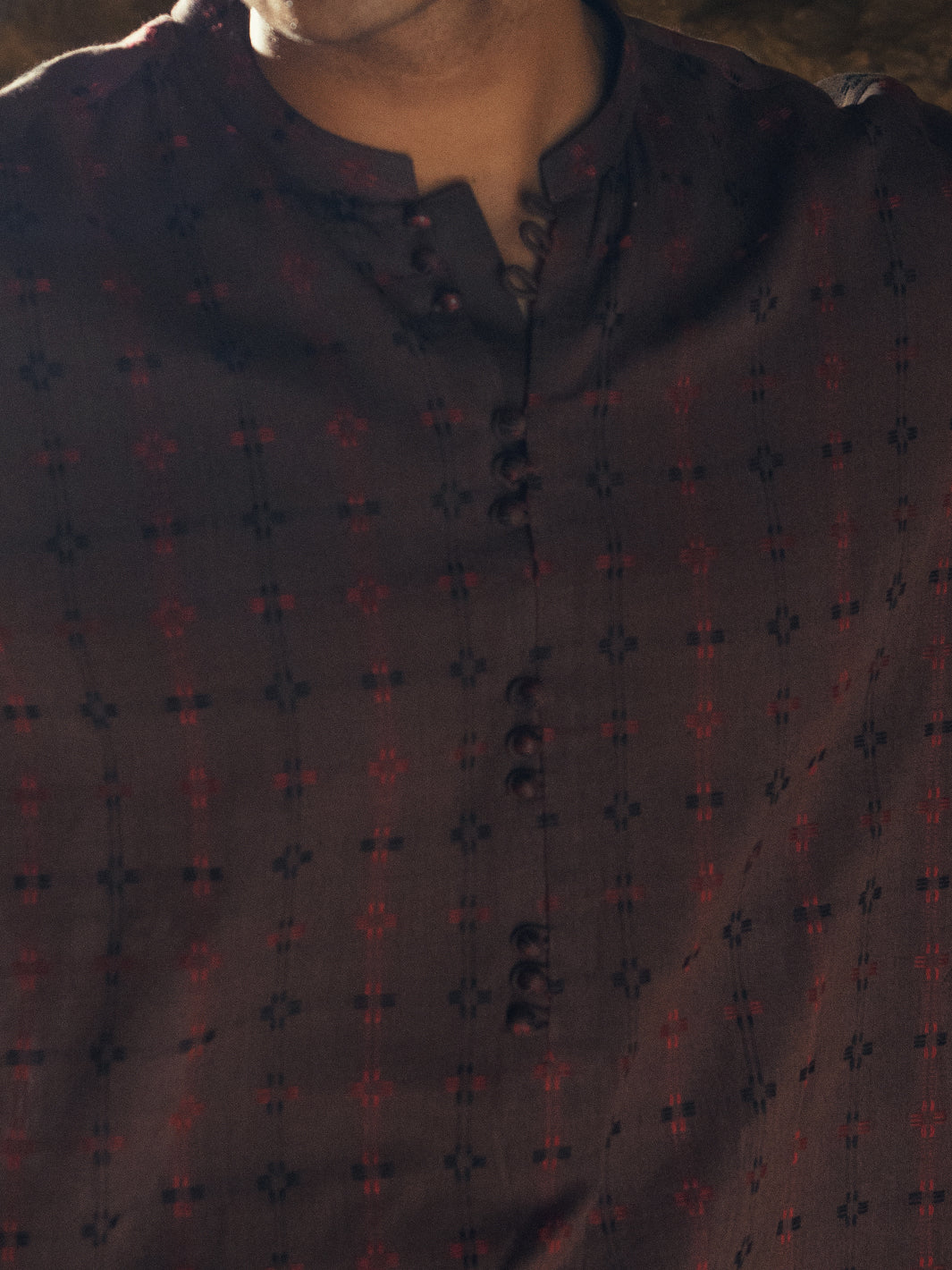 Brown Cotton Semi-Formal Kurta - AL-K-1290 - Image 5