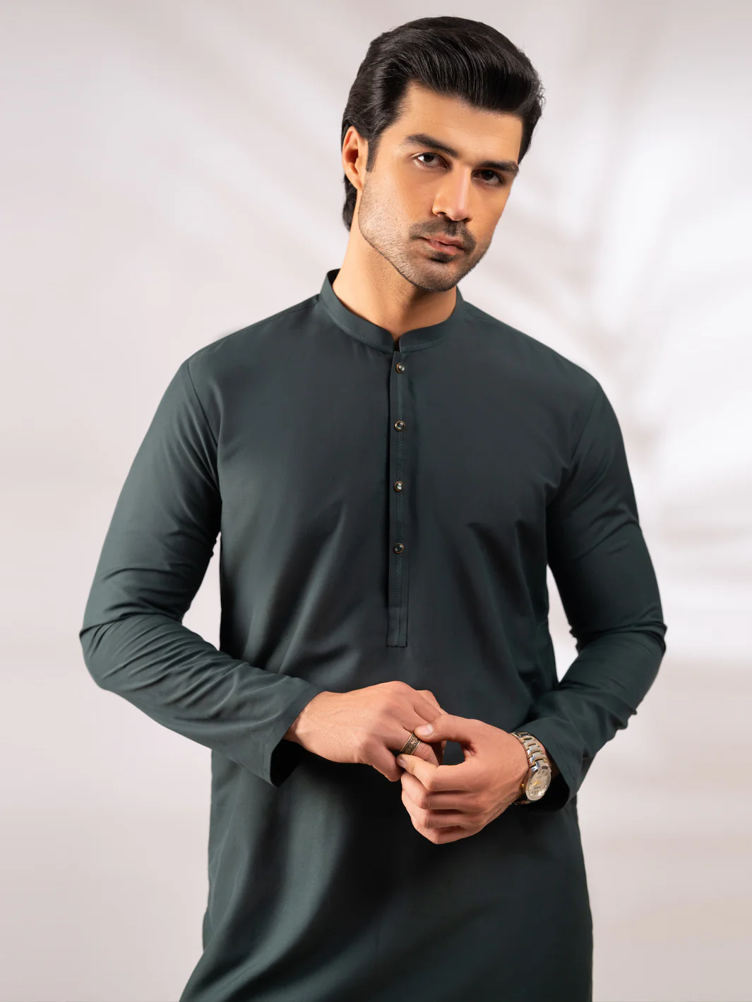 Green Cut & Sew Kurta - AL-K-1305 - Image 2