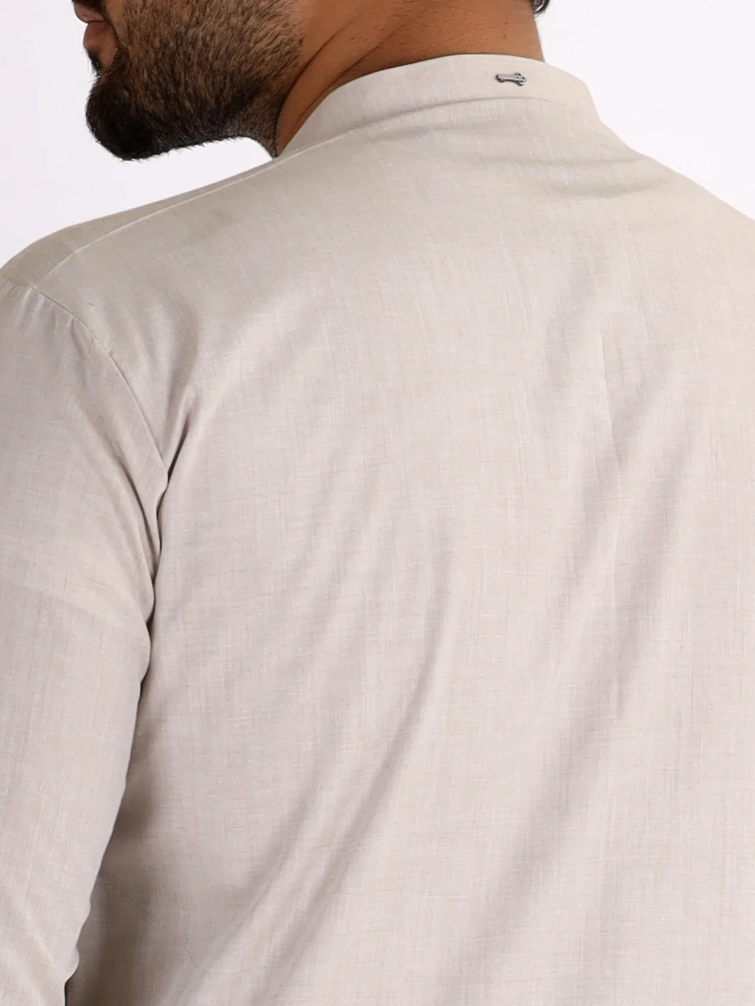 Fawn Blended Kurta - AL-K-841C - Image 3