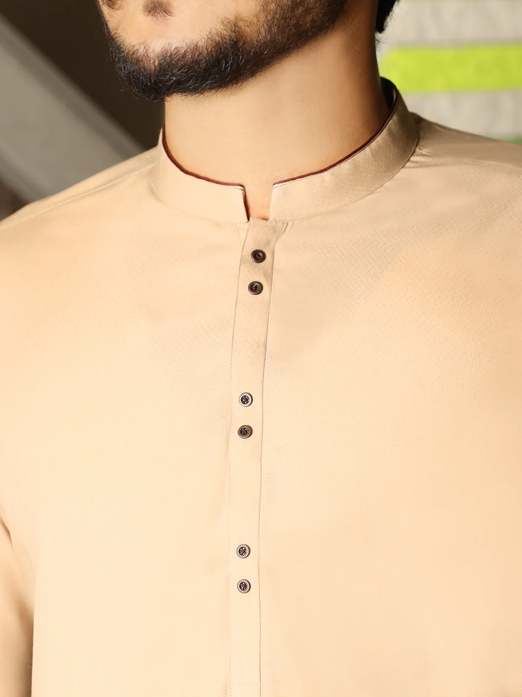 Fawn Blended Kurta - AL-K-848 - Image 2