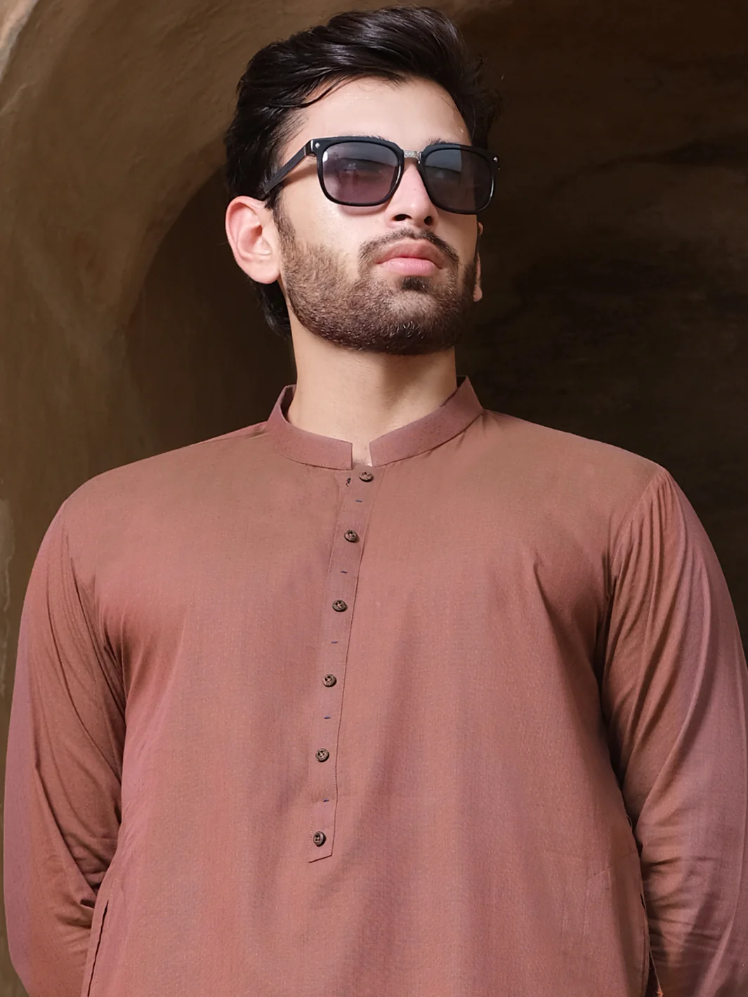 Brown Blended Kurta - AL-K-881 - Image 2
