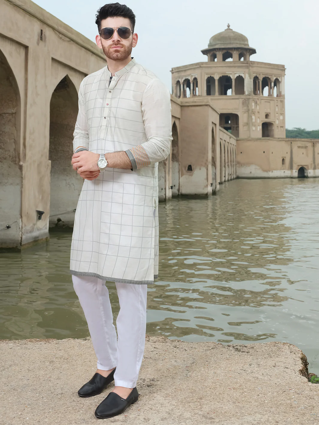 Ivory Cotton Kurta - AL-K-882