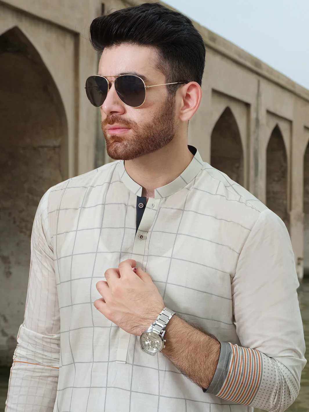 Ivory Cotton Kurta - AL-K-882 - Image 2
