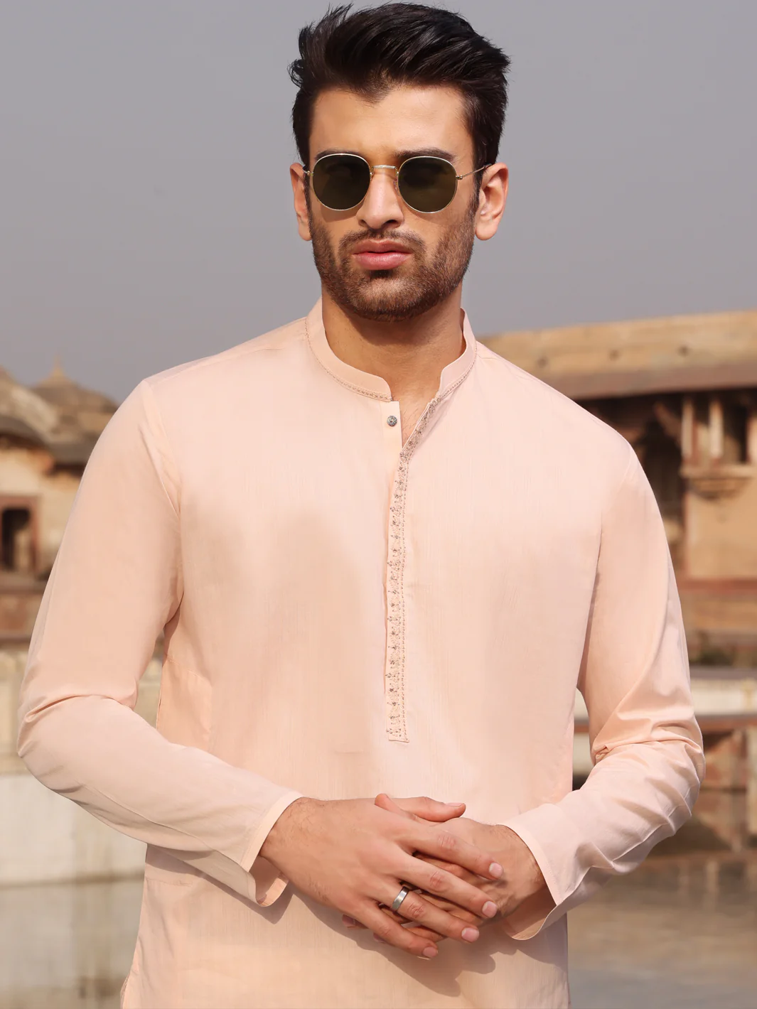 Pink Cotton Kurta - AL-K-892 - Image 3