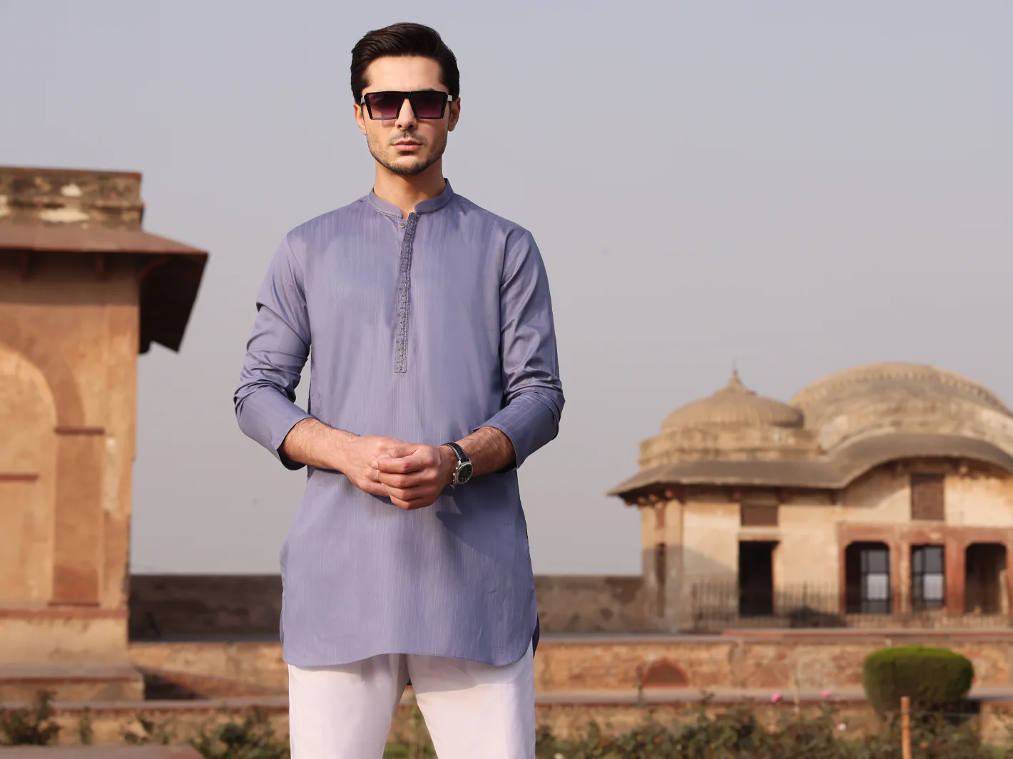 Purple Cotton Kurta - AL-K-893 - Image 3