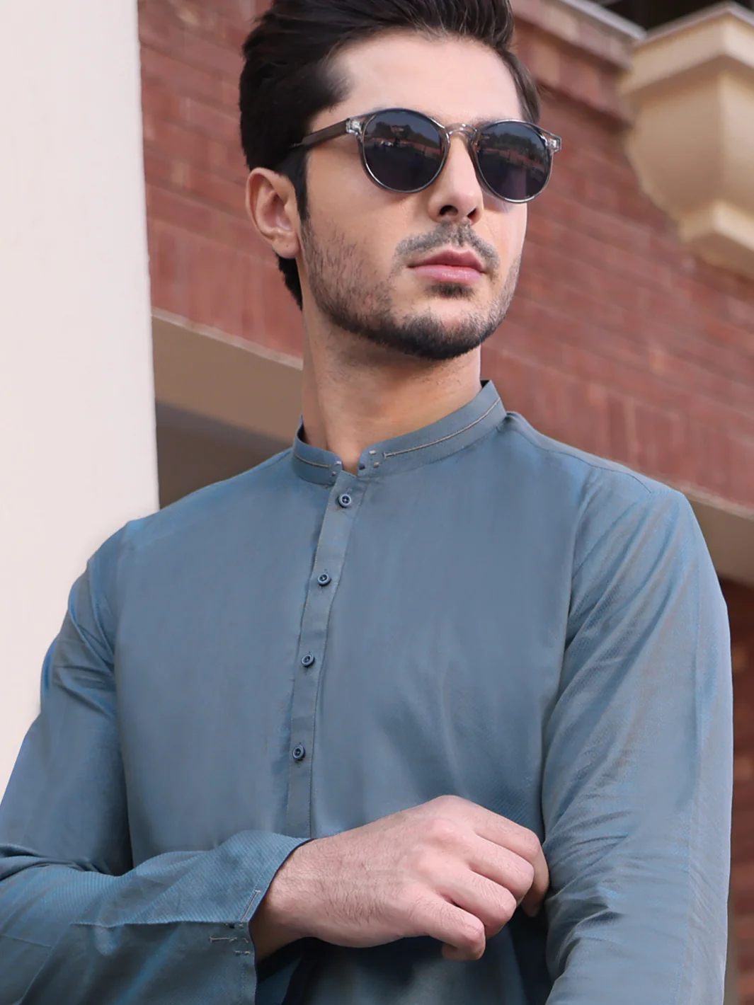Blue Cotton Kurta - AL-K-901 - Image 2