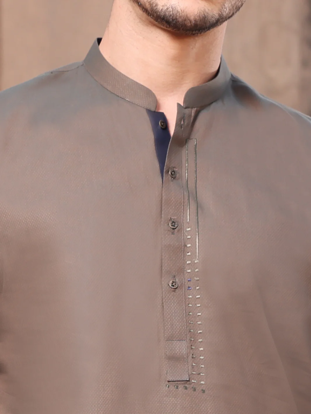 Olive Green Cotton Kurta - AL-K-902 - Image 2
