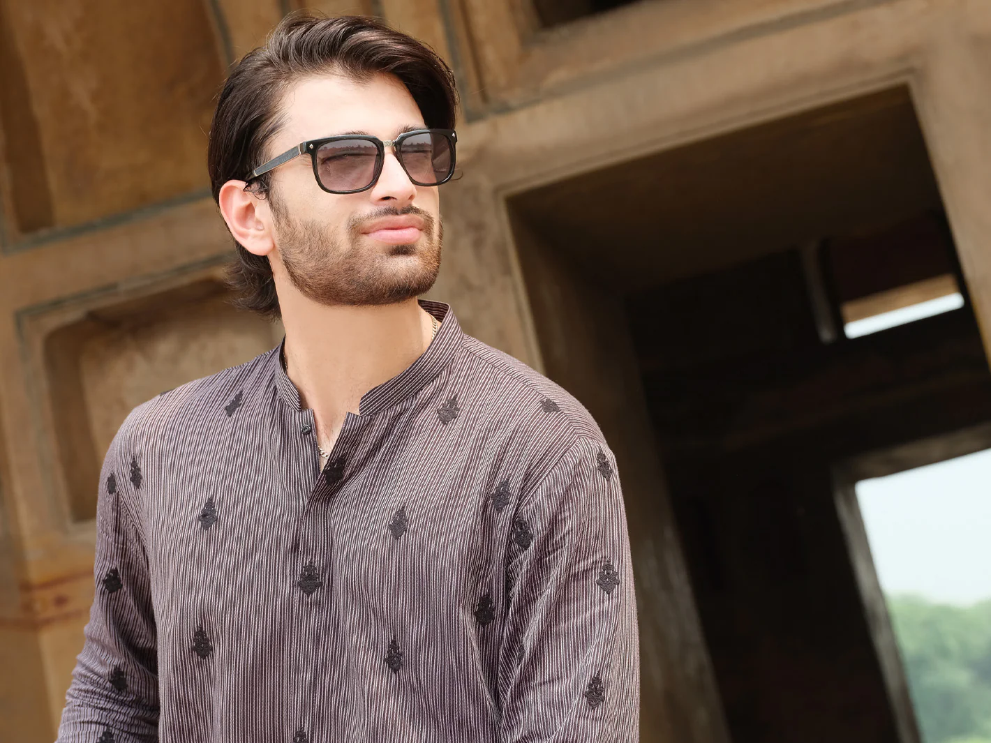 Grey Dobby Kurta - AL-K-905 - Image 3