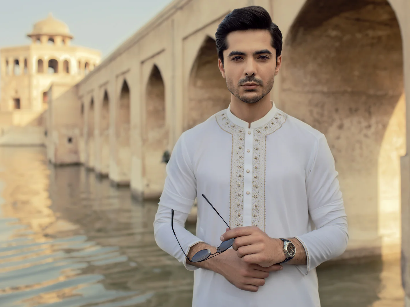 Off White Blended Kurta - AL-K-919 - Image 4