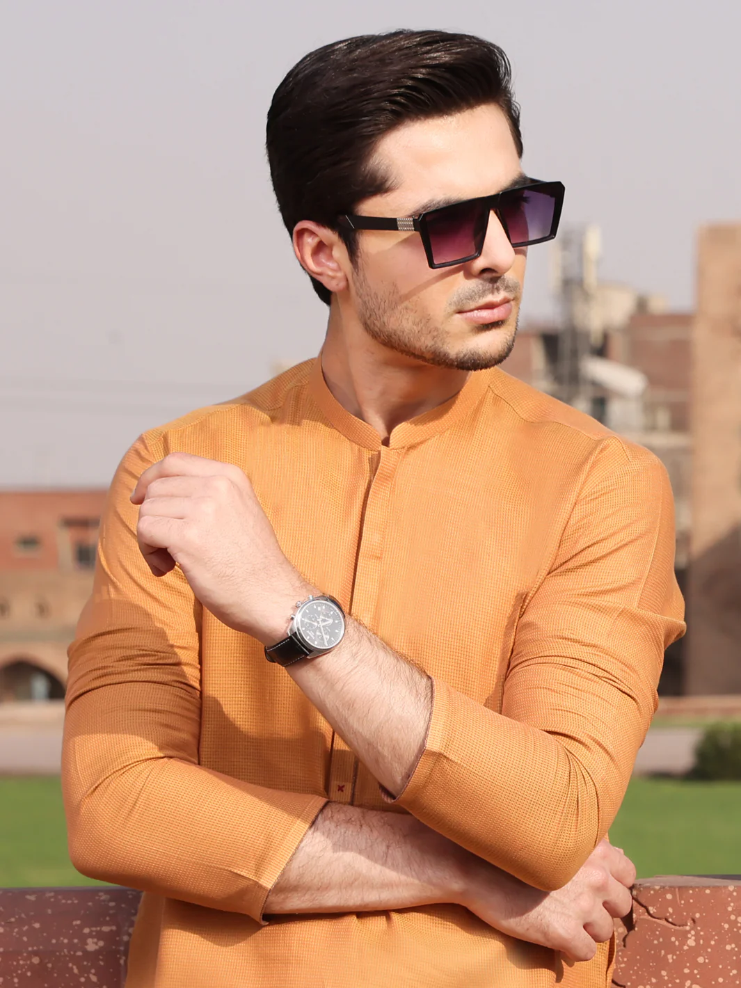Mustard Cotton Kurta - AL-K-924 - Image 2