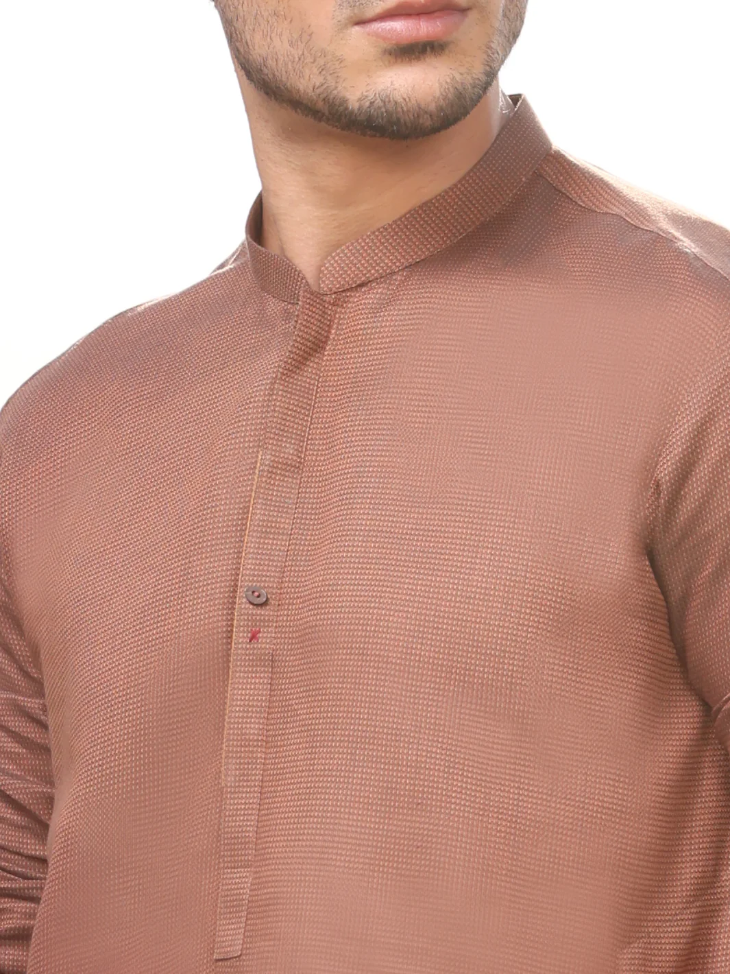 Brown Cotton Kurta - AL-K-926 - Image 2