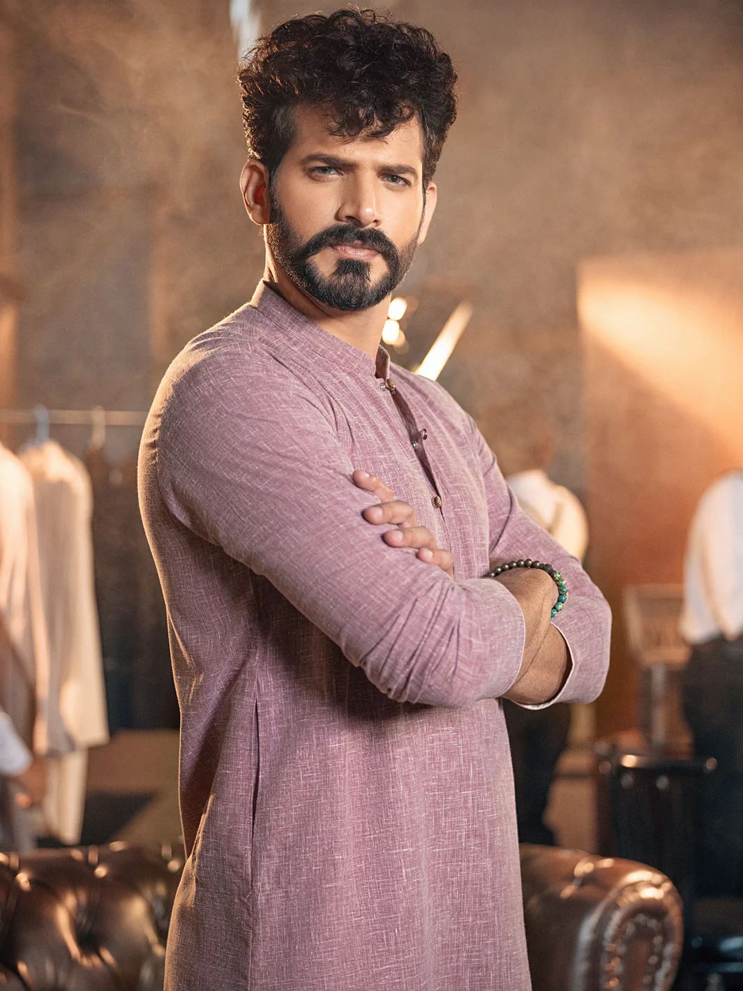 Pink Textured Kurta - AL-K-943 - Image 2