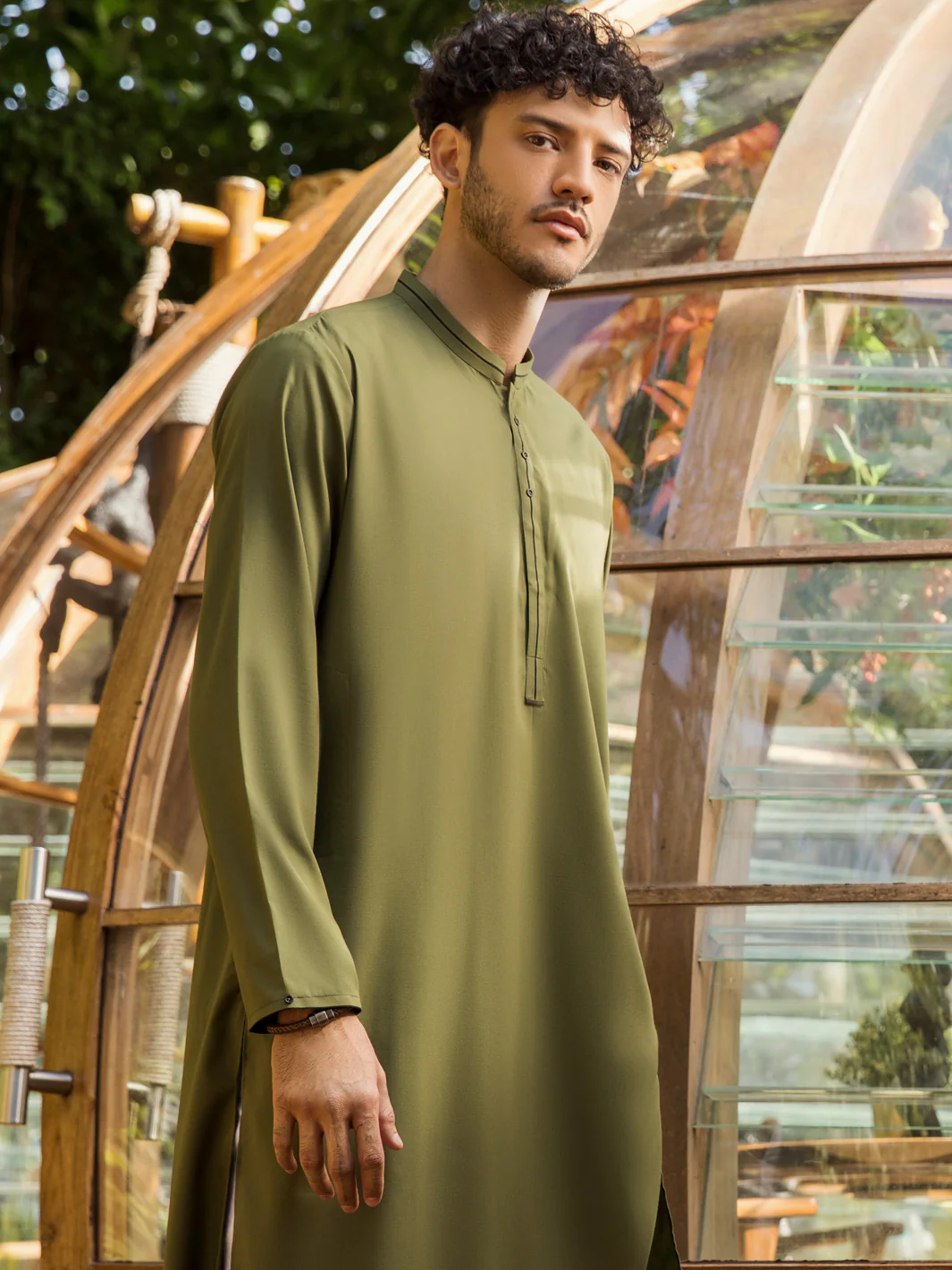 Green Kurta - AL-K-957 - Image 2