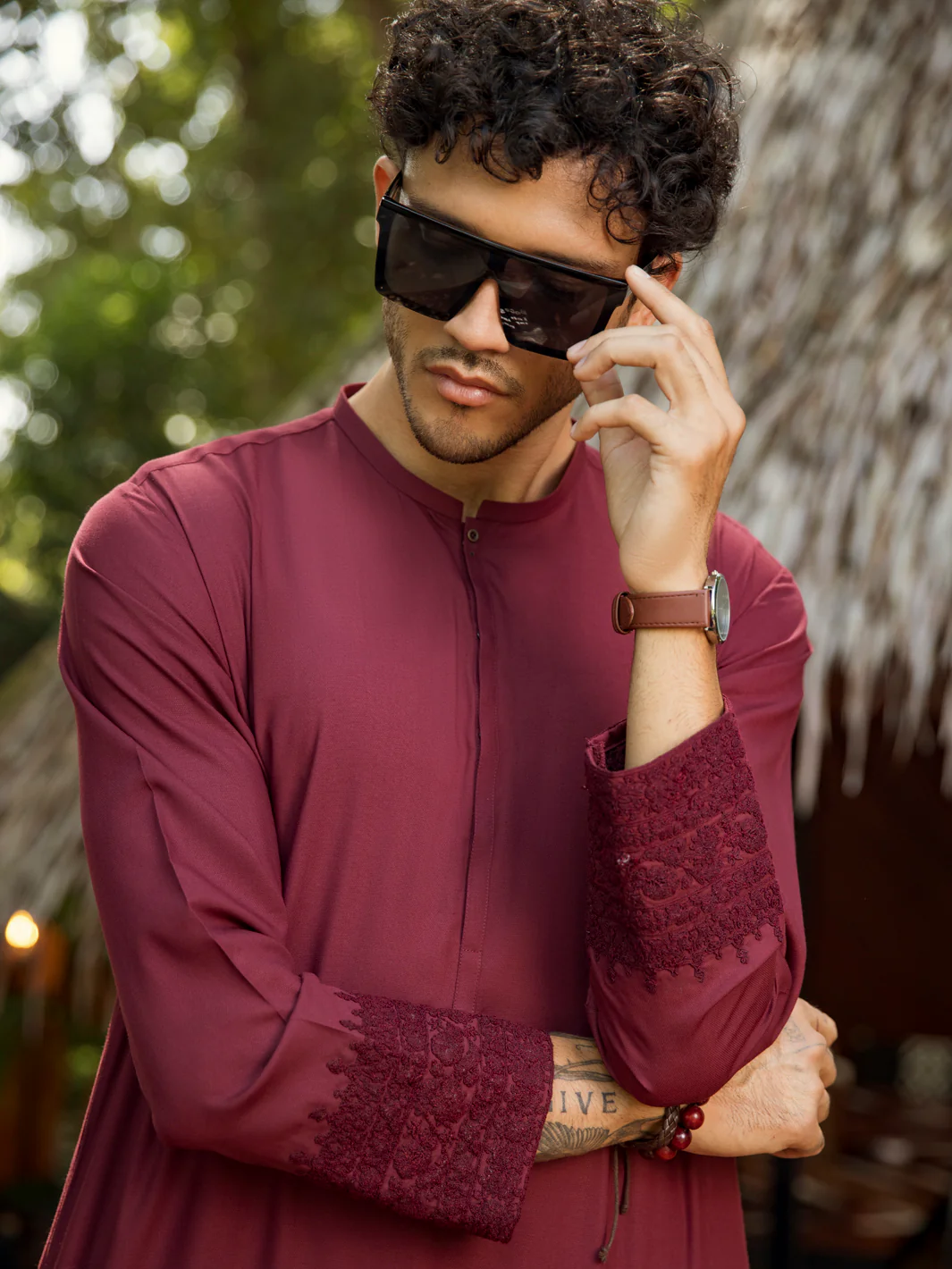 Maroon Kurta - AL-K-958 - Image 4