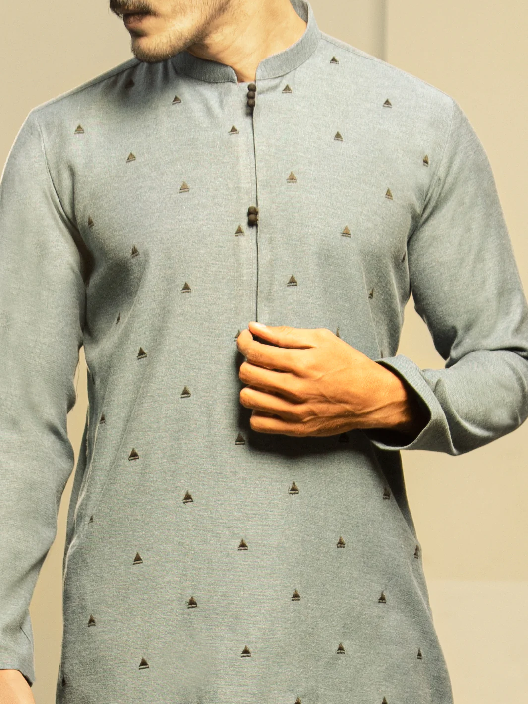 Sea Green Blended Kurta - AL-K-982 - Image 3