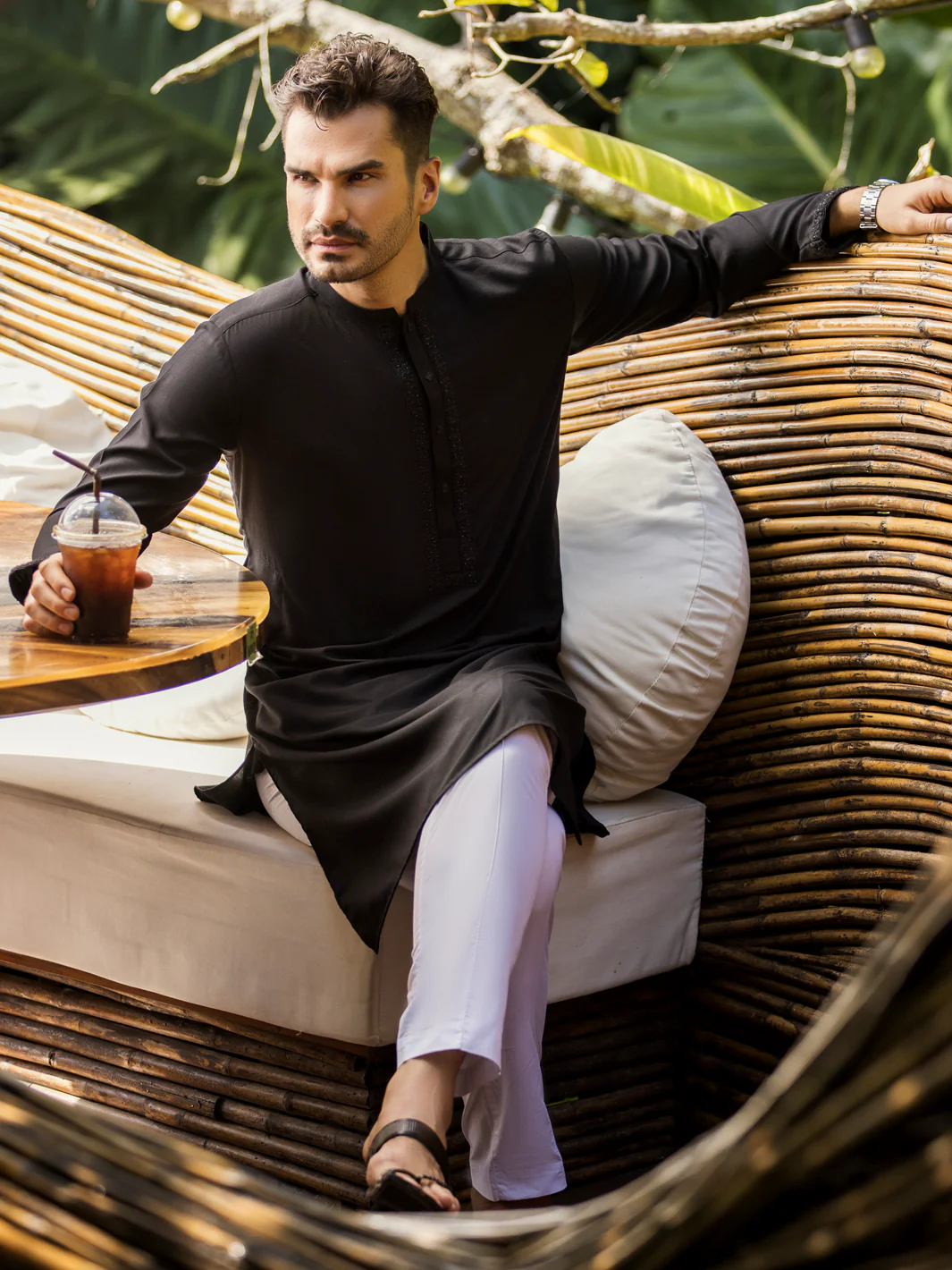 Black Kurta - AL-K-985 - Image 3