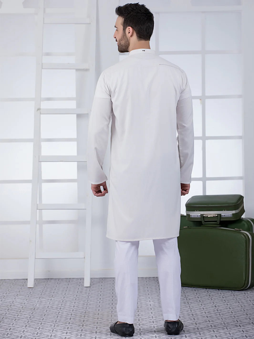 White Kurta - AL-K-986 - Image 3