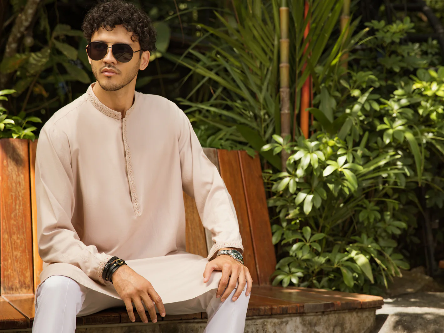 Peach Blended Kurta - AL-K-991 - Image 5