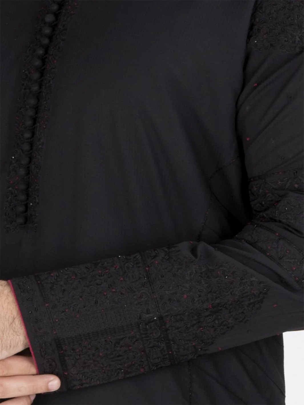 Black Formal Kurta - AL-K-SP-014-R1 - Image 3