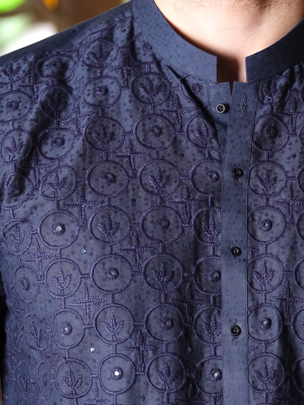 Blue Blended Formal Kurta - AL-K-SP-030 - Image 3