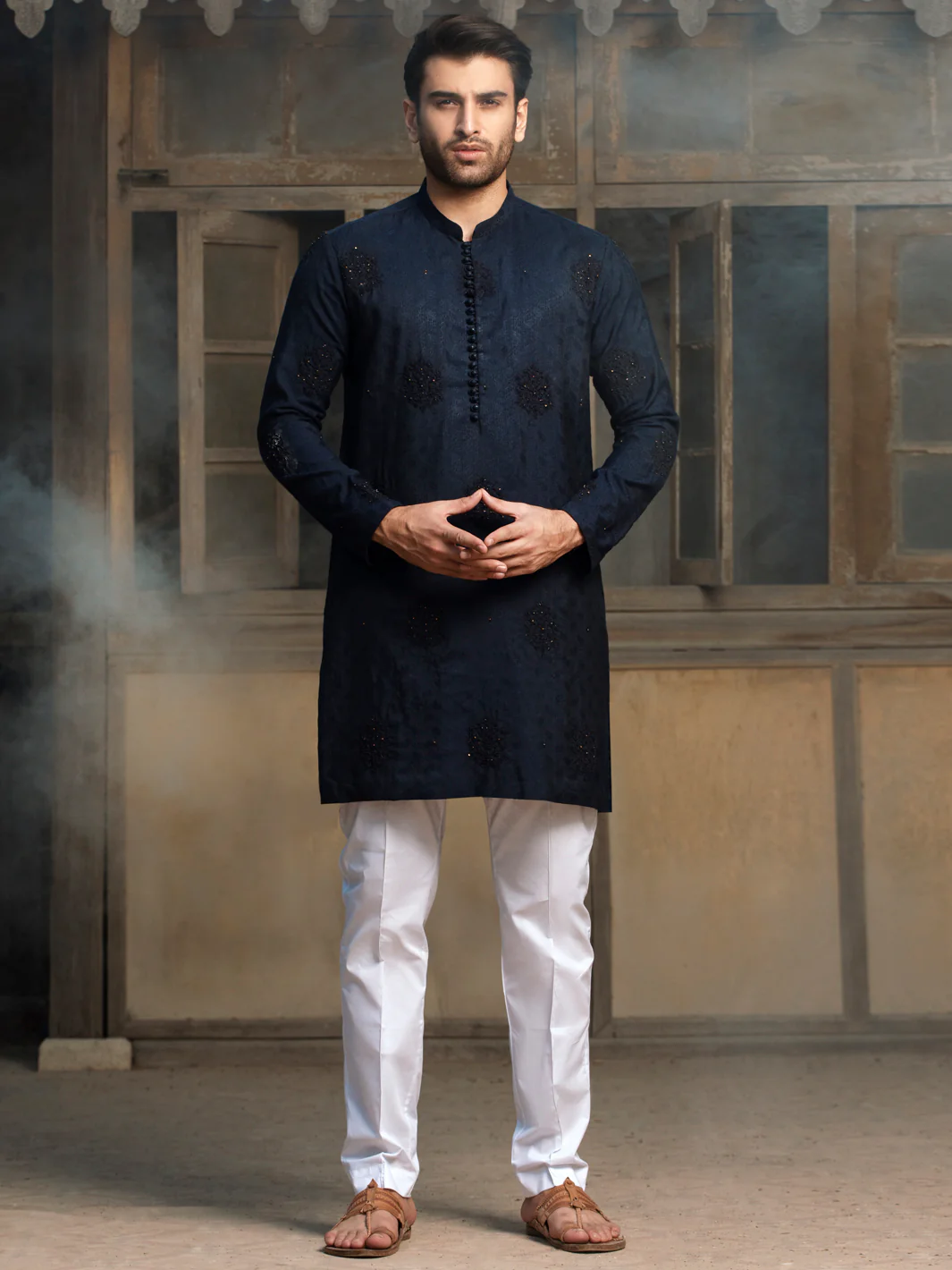 Blue Formal Kurta - AL-K-SP-045 - Image 2