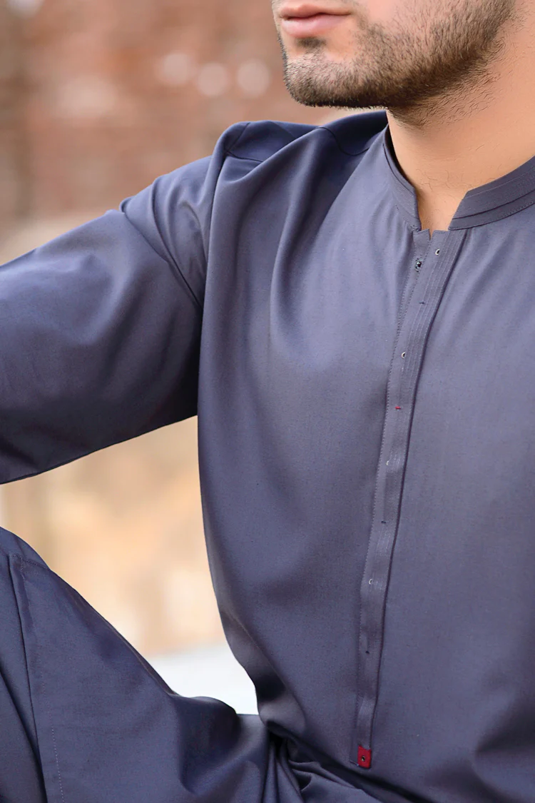 Purple Blended Kameez Shalwar - AL-KS-2276 - Image 2